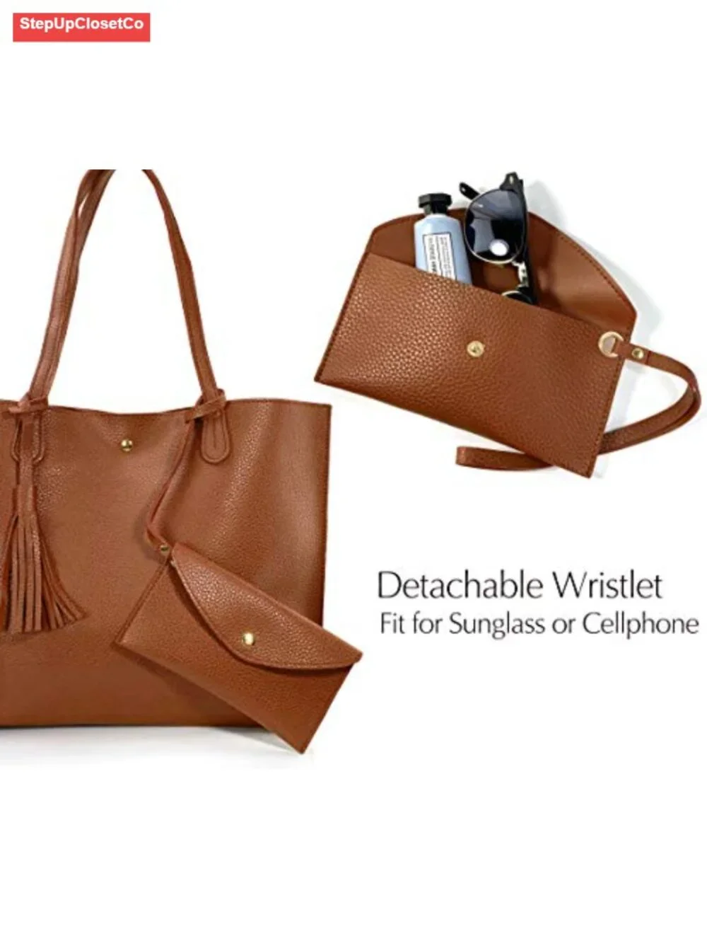 Minimalist Clean Cut Pebbled Faux Leather Tote Women's Shoulder Handbag